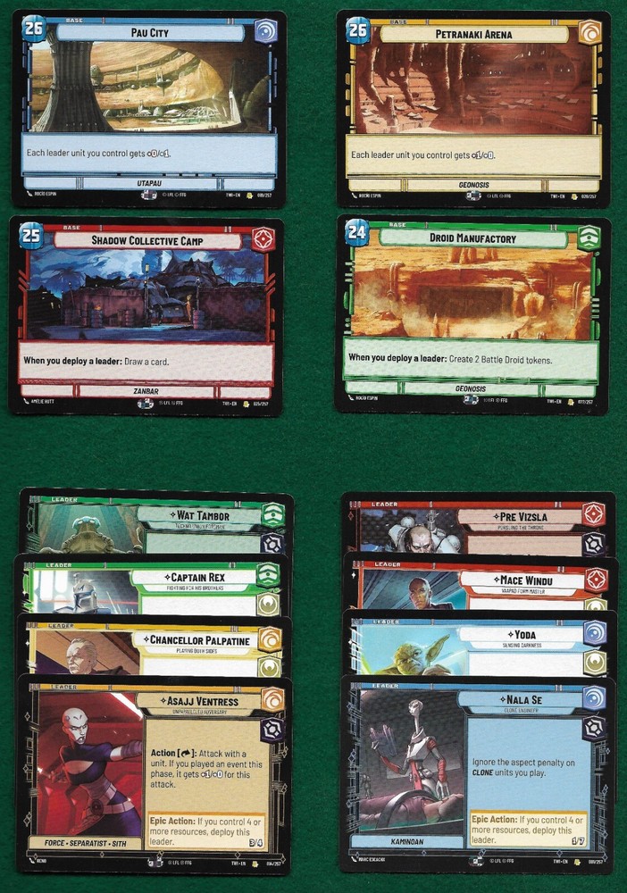 STAR WARS UNLIMITED TWILIGHT OF THE REPUBLIC 60 CARD COMPLETE RARE SET!