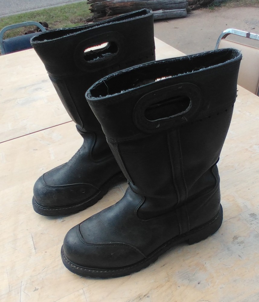 Vibram Firefighting Fireman's Boots.size 10.5 { Free U. S. Shipping}