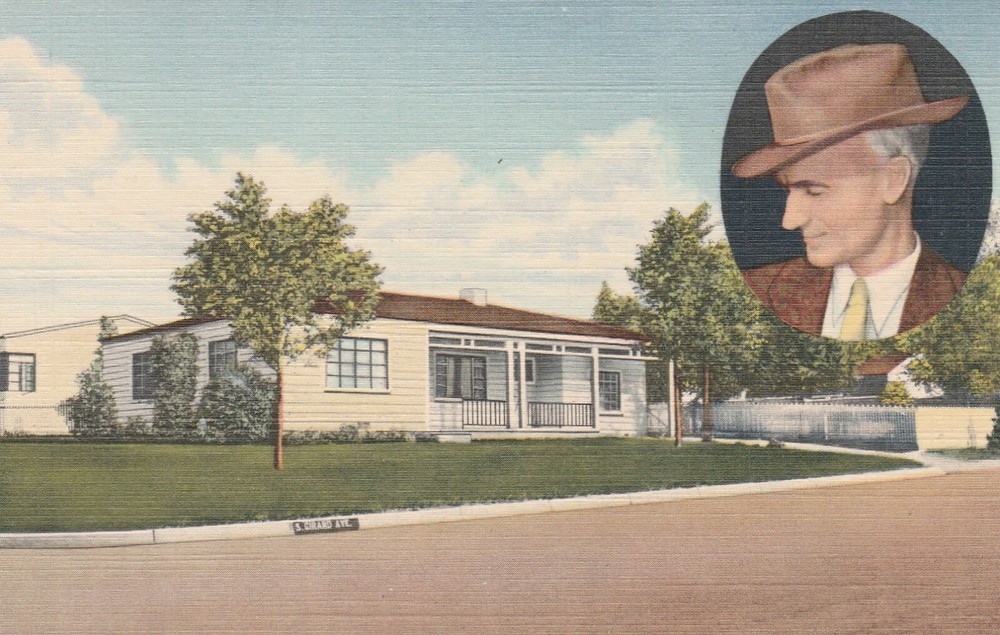 Albuquerque NM-New Mexico, Ernie Pyle's Home, Souvenir, Vintage Postcard