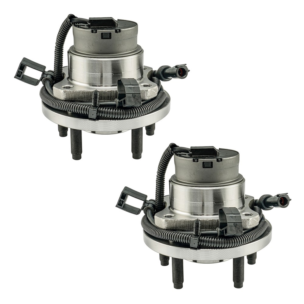 Pair Front Wheel Hub & Bearing w/Sensor For 2003 2004 Crown Victoria Town Car