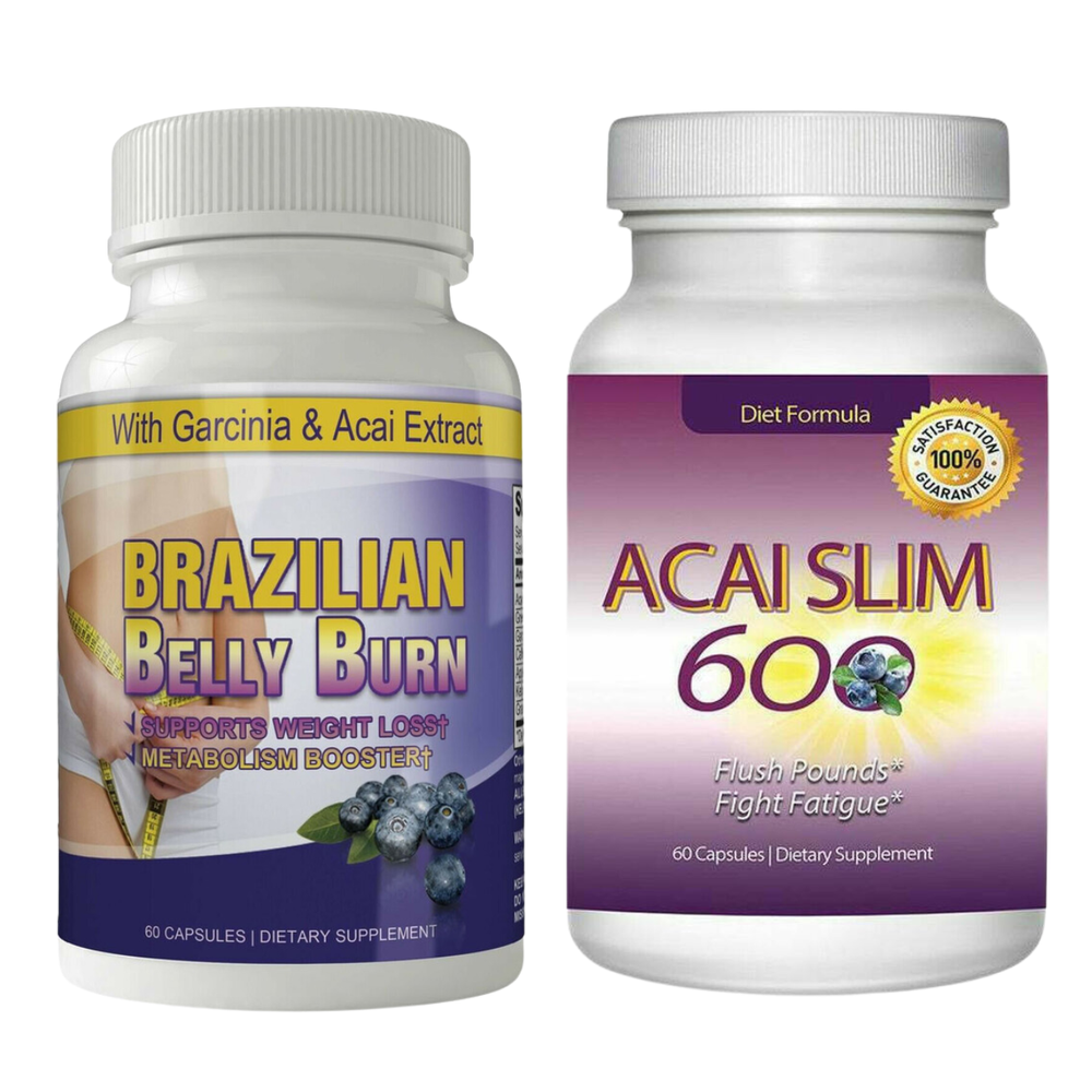 Brazilian Belly Burn Quick Super Diet & Acai Slim Berry Weight Loss Supplement-image
