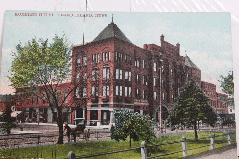 Nebraska NE Grand Island Koehler Hotel Postcard Old Vintage Card View Standard