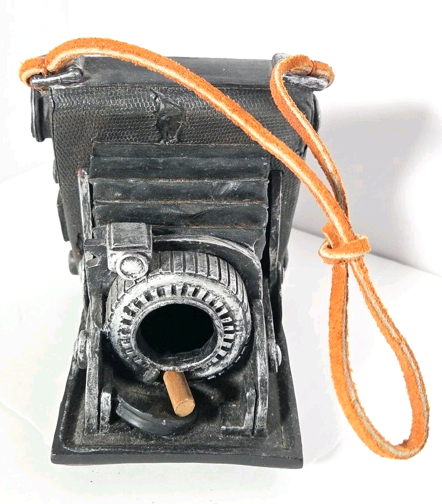 Decorative Old-Fashioned Folding Camera Replica Resin w/ Leather strap 5