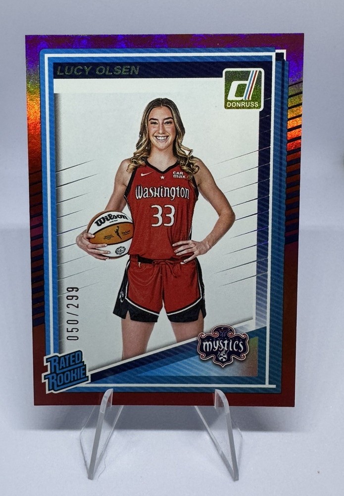 2025 Panini Donruss WNBA - Rated Rookie Lucy Olsen #97 Holo Red /299 (RC)