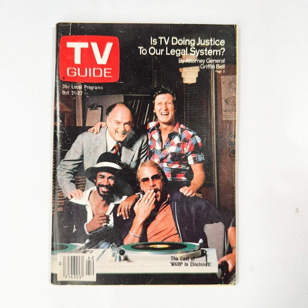 Tv Guide Magazine October 21-27 1978 Cast Of Wkrp In Cincinnati