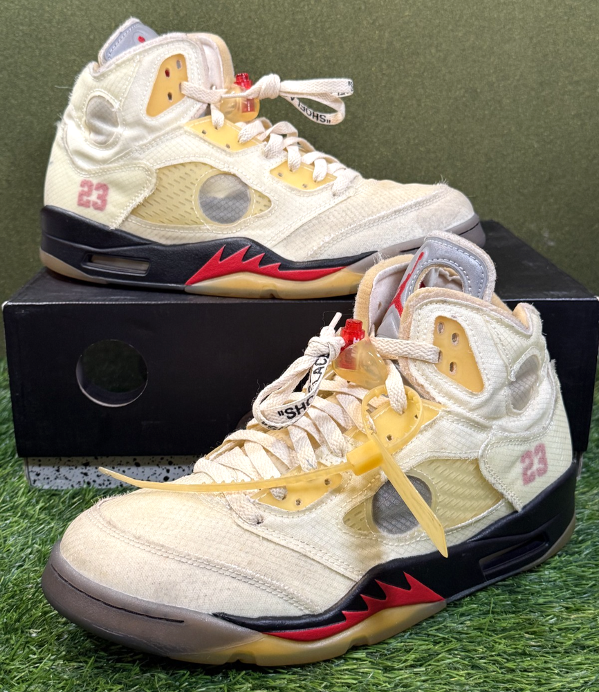 Nike Air Jordan 5 Retro 'Off-White Sail' (Size 10) *Clean w/ OG All* DH8565-100