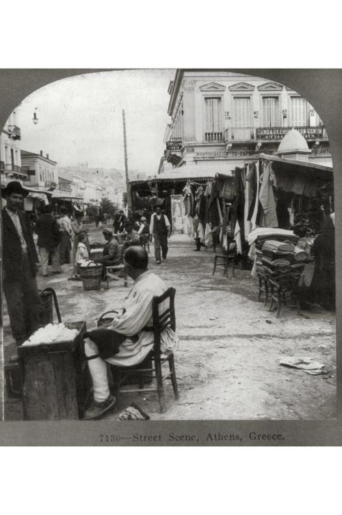 Photo:Street Scene,Market,Athens,Greece,c1906,People