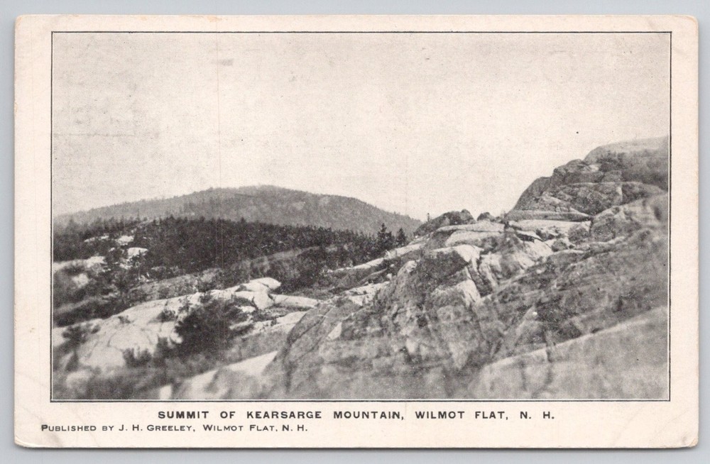 Kearsarge Mountain Summit Wilmot Flat NH New Hampshire Vintage Postcard
