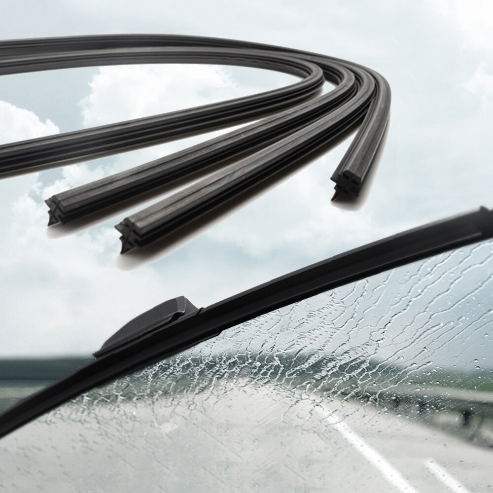 2pcs 26-inch 6mm Frameless Rubber Wiper Blade Refill Strips for Car Windscreen
