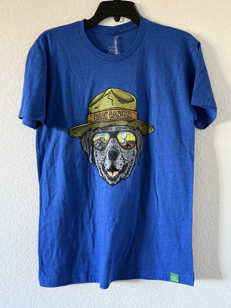Wild Tribute Bark Ranger Yosemite National Park T Shirt Small Royal Blue