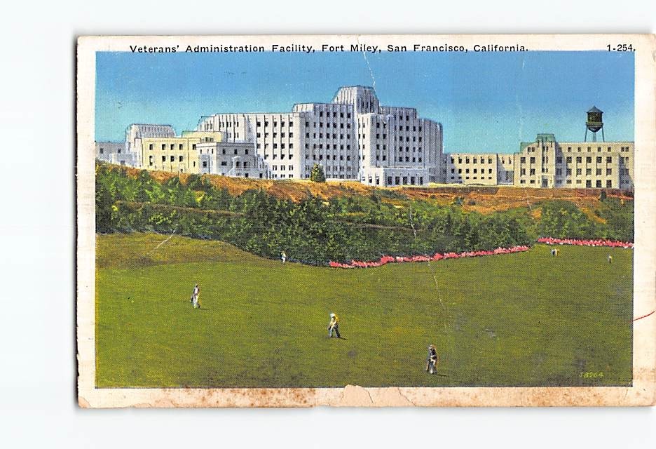 Postcard Veterans' Administration Facility Fort Miley San Francisco California