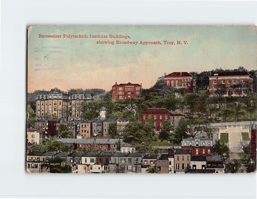 Postcard Rensselaer Polytechnic Institute Building Troy New York USA