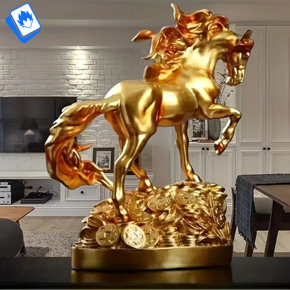 🏛 Modern Decorative Horse Statue 23cm Gold✨ Collectible Ornament