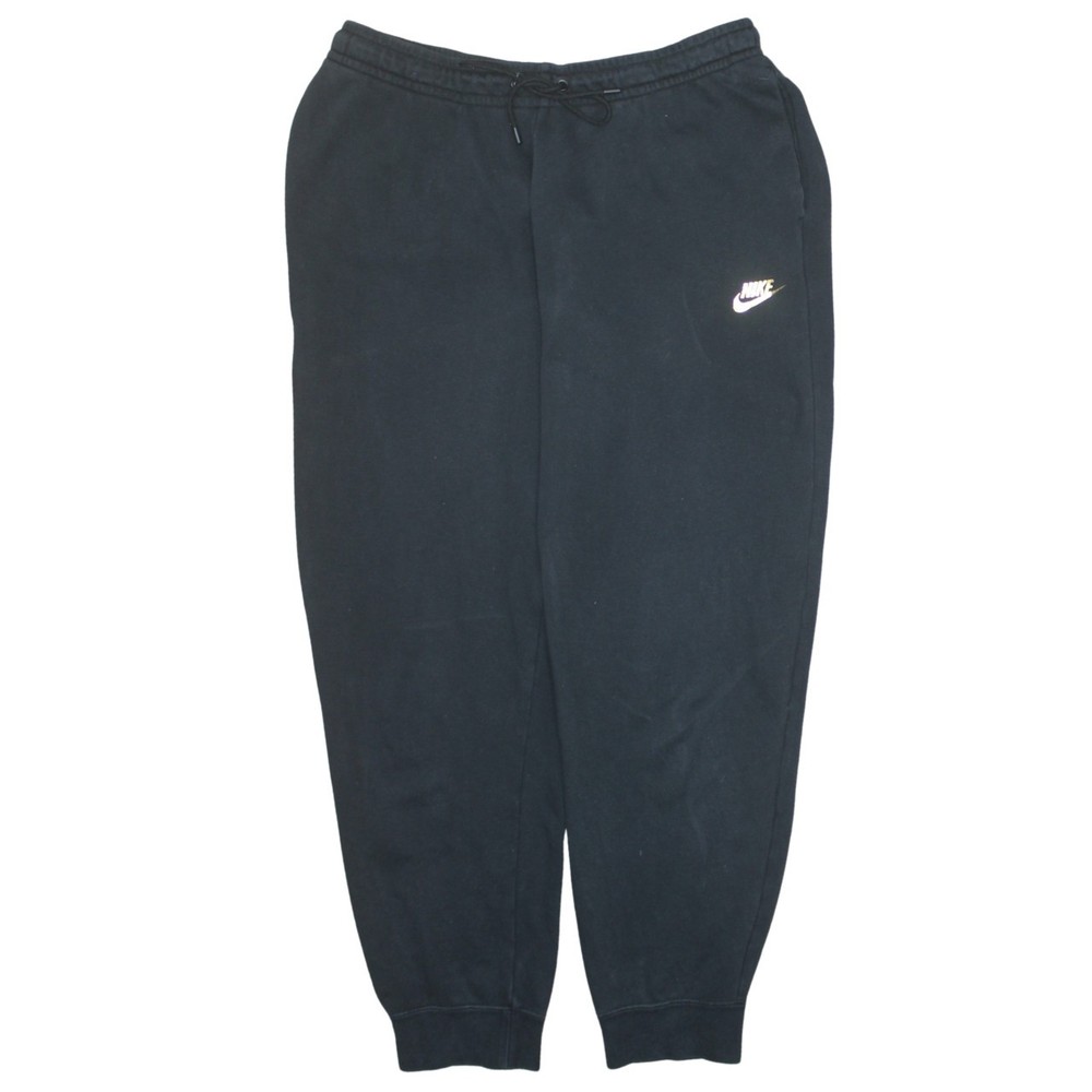 Nike Mens Joggers Black Fleece Elastic Waist Cuffed Sweatpants Swoosh Logo L