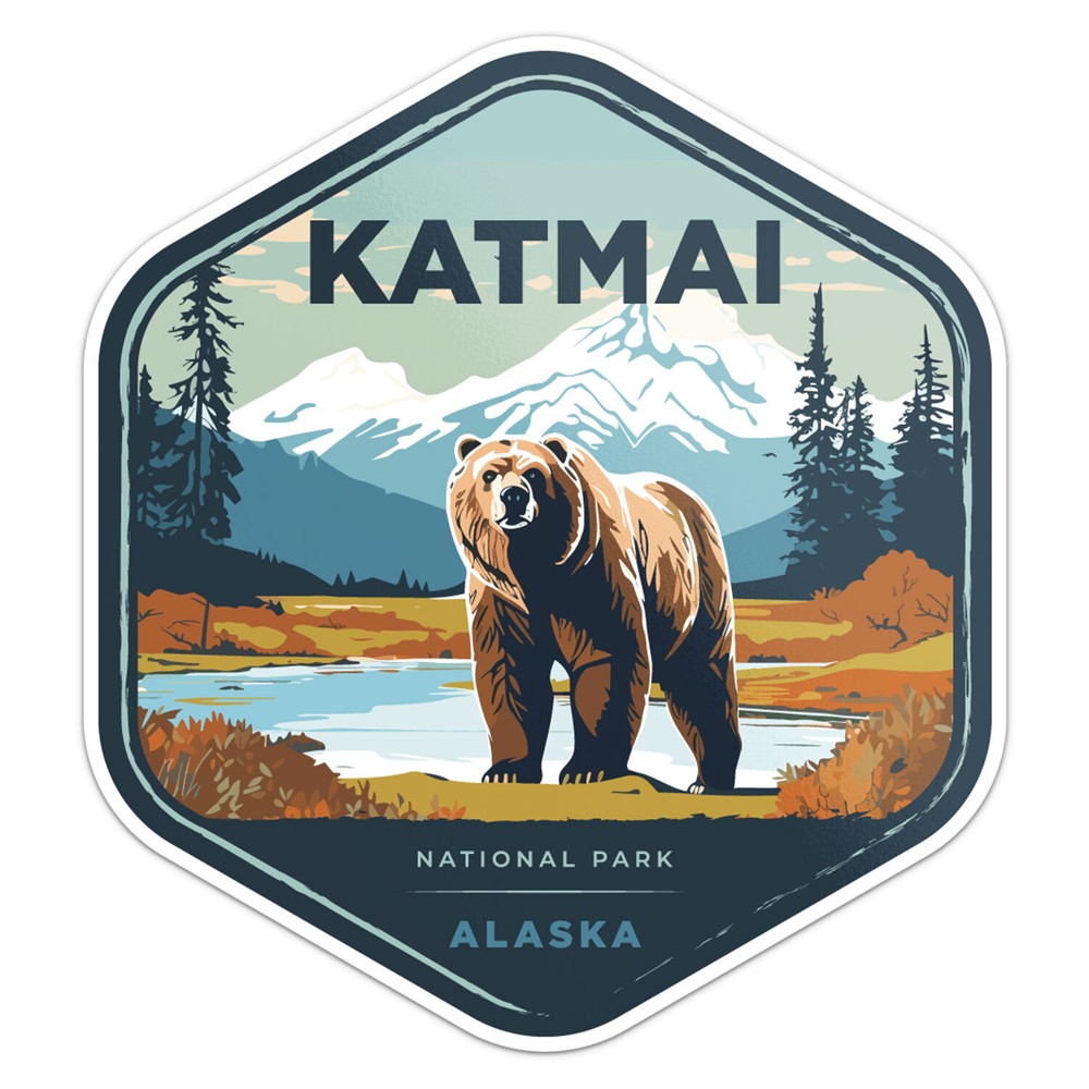 Katmai National Park Car Bumper Sticker Vinyl Decal