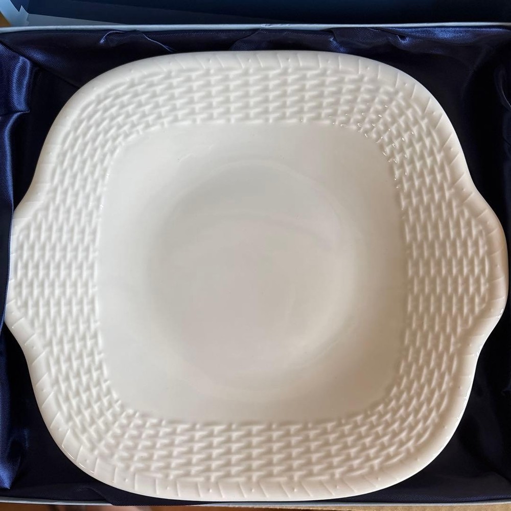 Wedgwood Nantucket Plate Basket Relief Bone China Made in England