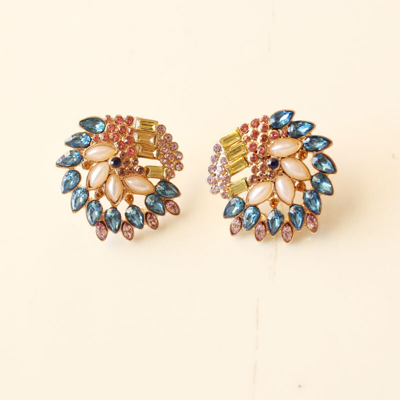 New Baublebar Acrylic Big Stud Earrings Gift Fashion Women Party Holiday Jewelry
