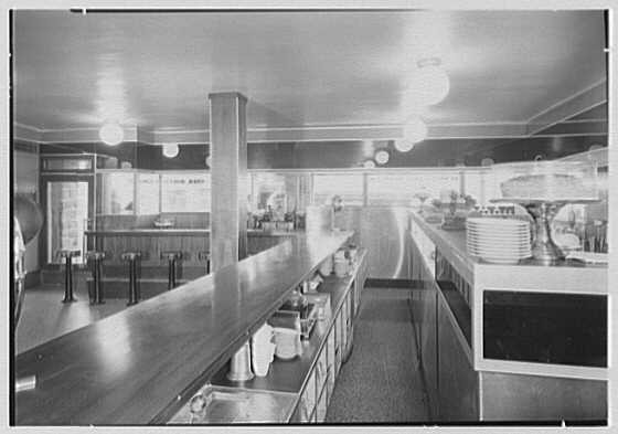 Forest Hills Long Island NY 1946 Pennsylvania Drug Co Soda Fountain Interior