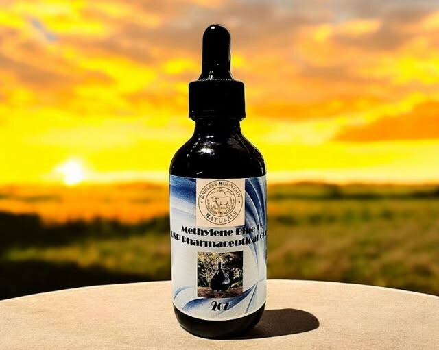 Methylene Blue 1% USP Pharmaceutical Grade 2 oz Bottle 0.5mg per Drop 2 Year Supply