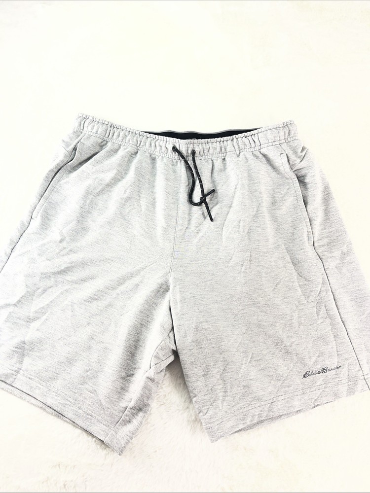 Eddie Bauer Lounge Men’s Drawstring Shorts Pockets Large Heather Grey Sweatpants