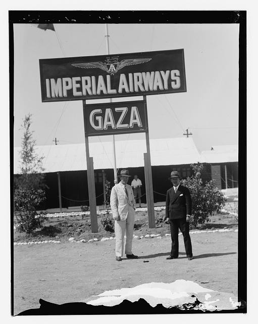Photo:Gaza, Aircraft Hanno, Imperial Airways, ca. 1935