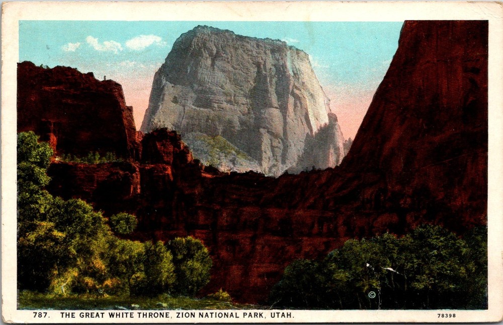 Dr Jim Stamps Postcard Utah Zion National Park Great White Throne