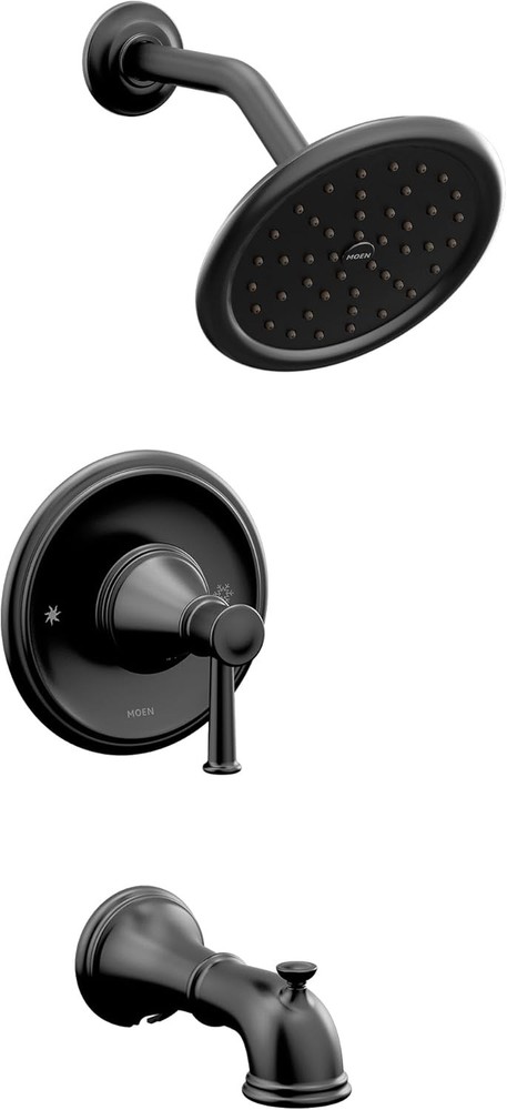 MOEN Belfield T2313BL Posi-Temp Tub and Shower Trim Kit in Matte Black (Valve