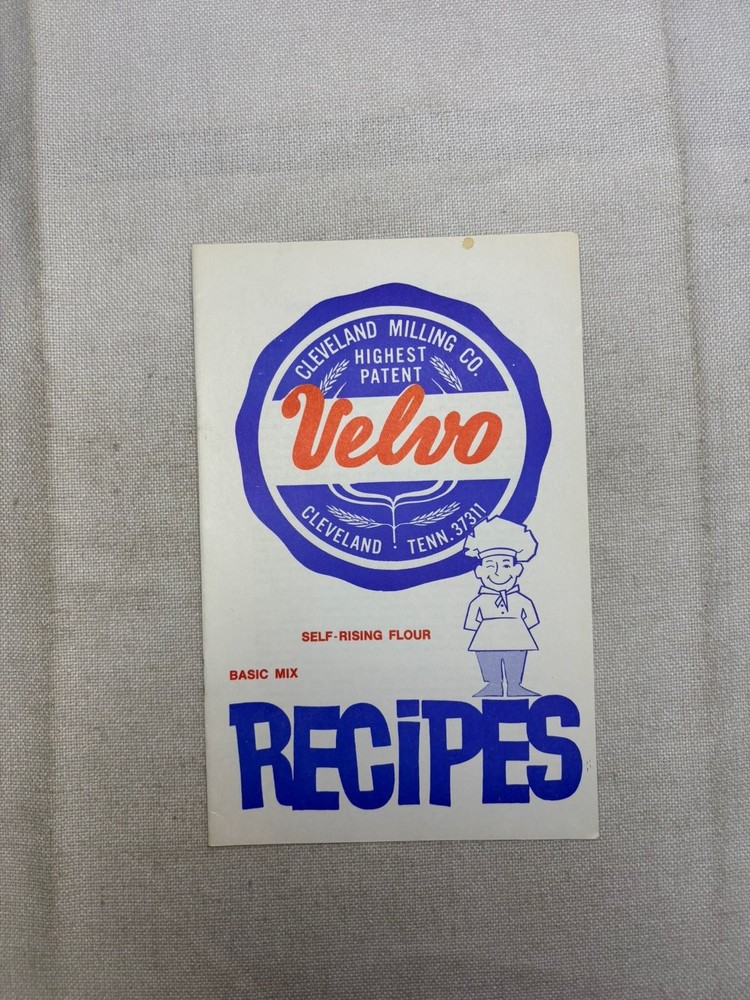 Velvo Recipes Basic Mix Self-Rising Flour Cleveland Milling Co. Vintage Cookbook