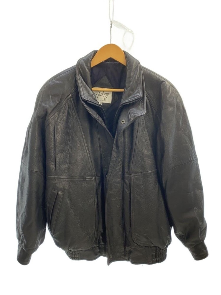 Remy Leather Jacket Blouson/38/Leather/Blk/Plain 3499