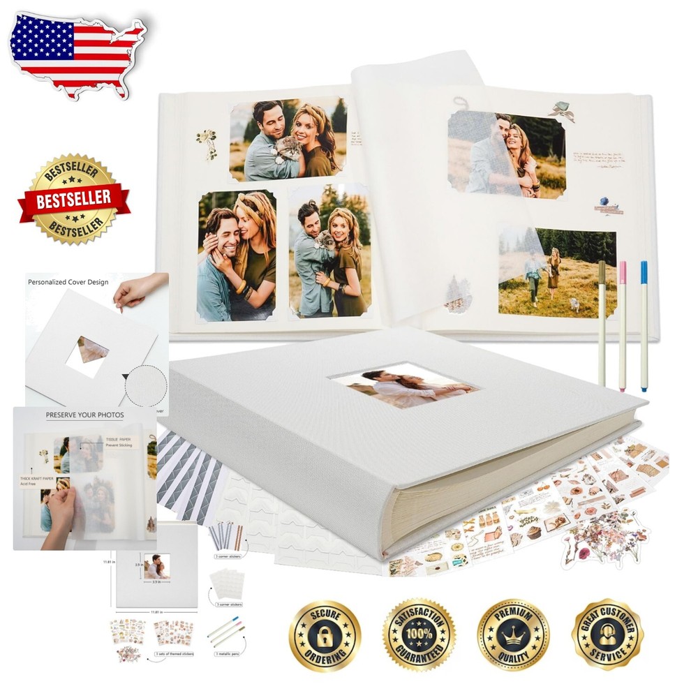 12x12 Acid-Free Scrapbook Album with 100 Pages for Memory Keeping-image