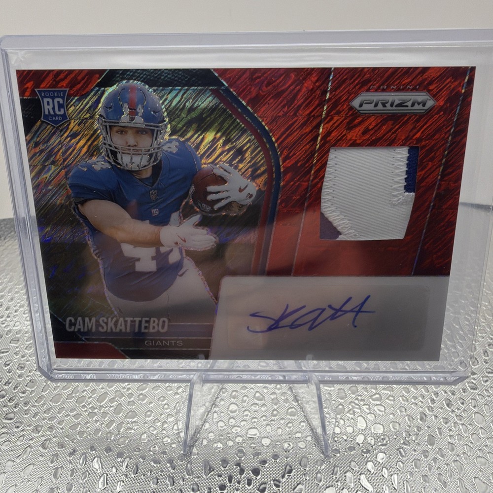 Cam Skattebo 2025 Prizm FOTL Red Shimmer RPA  21/35 Amazing Card Wow