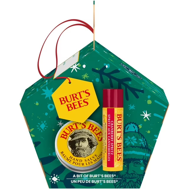 Burt's Bees Cranberry Spritz Lip Balm and Hand Salve Gift Set NEW