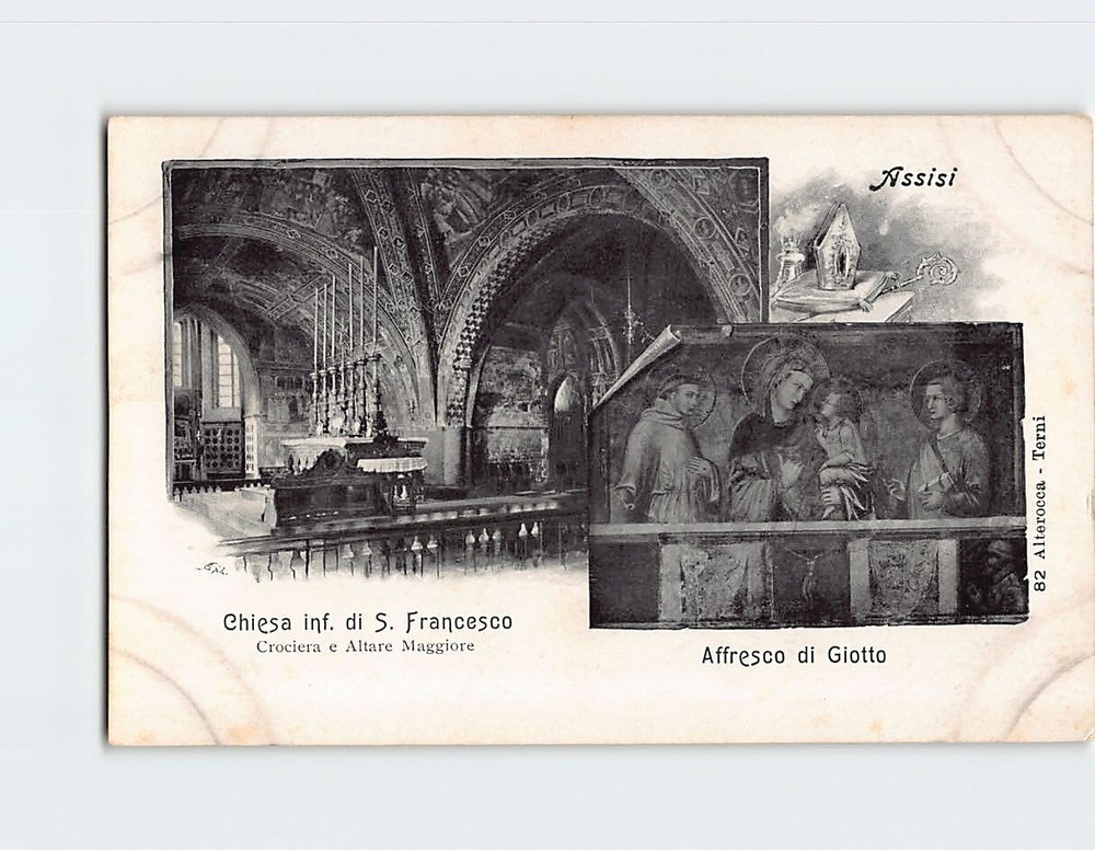 Postcard Basilica inferiore di San Francesco d'Assisi Italy