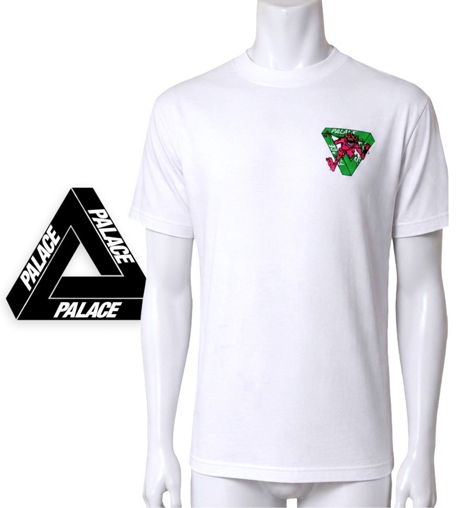 Palace Skateboards White Tri-Ferg Demon Graphic T-Shirt Men’s Size M Rare