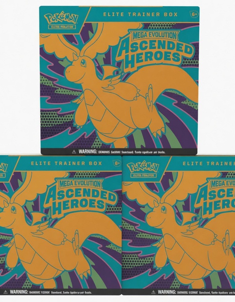 Pokemon Ascended Heroes Elite Trainer Box ETB Lot Of 3 BRAND NEW SEALED IN HAND