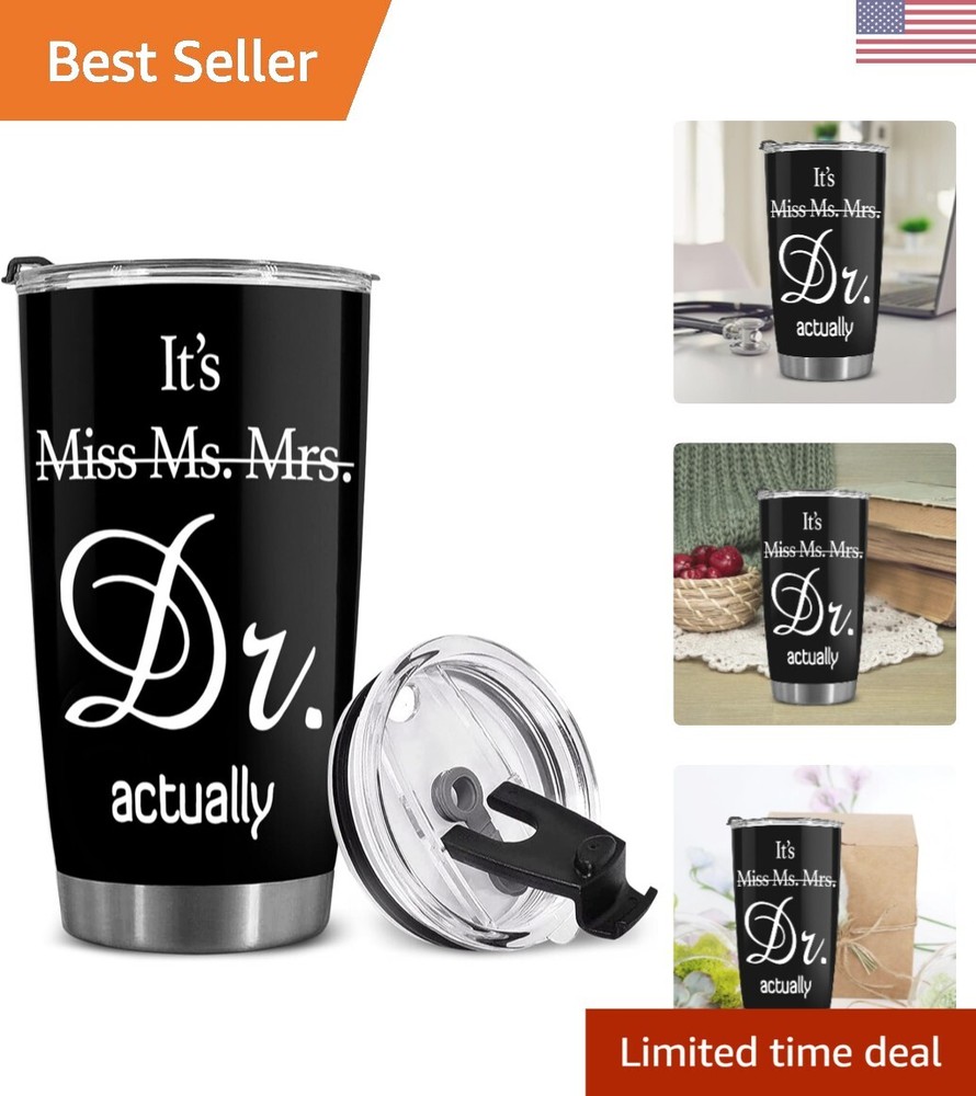 Custom Engraved Dr & PhD Graduation Tumbler - Perfect Gift for Graduates