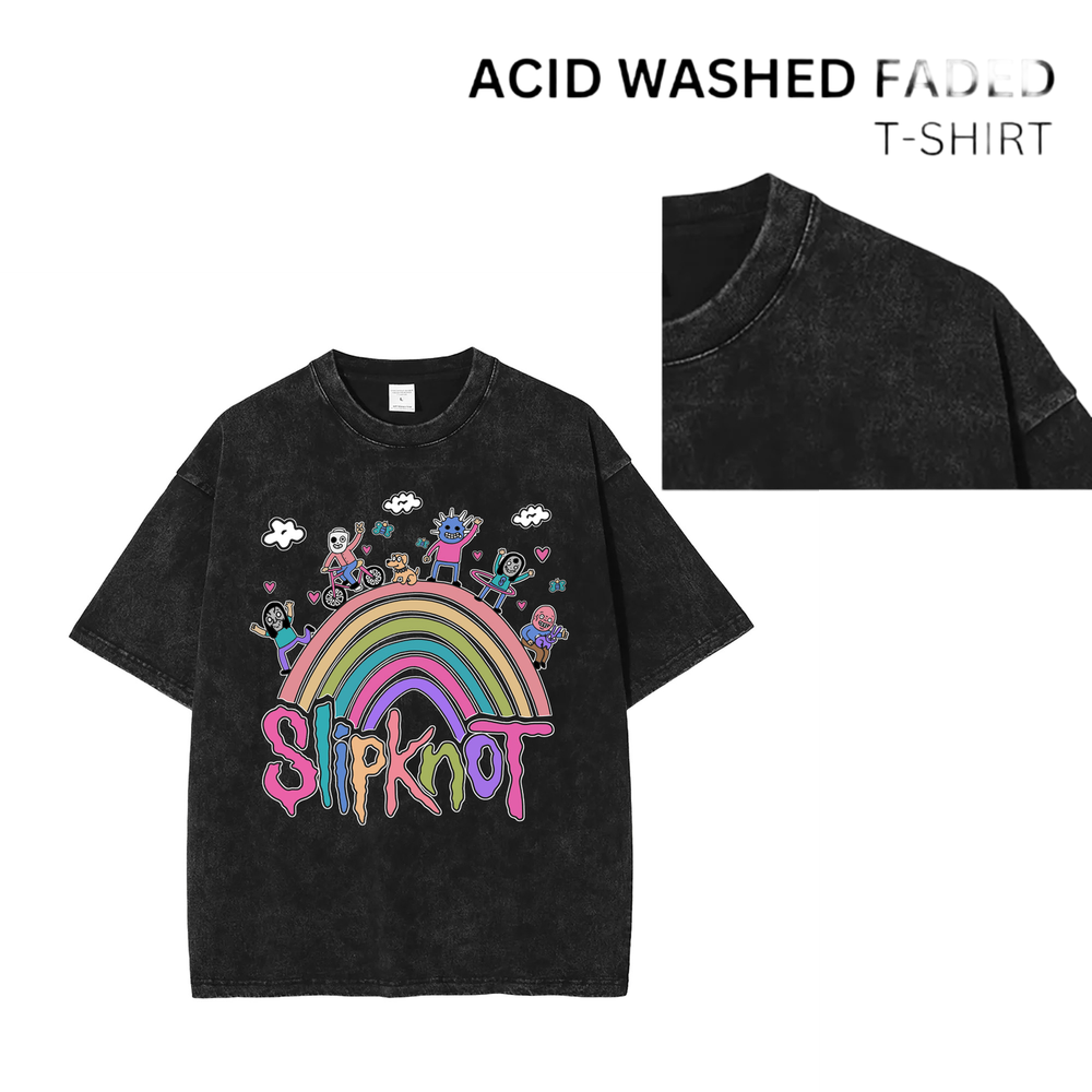 90s Vintage Acid Washed Rock Band T-Shirt Unisex Faded 100765-image