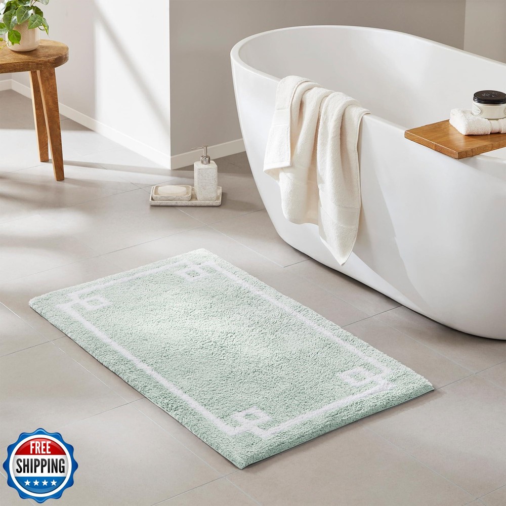 Madison Park Evan 100% Cotton Non-Slip Tufted Bath Rug - Soft & Luxurious