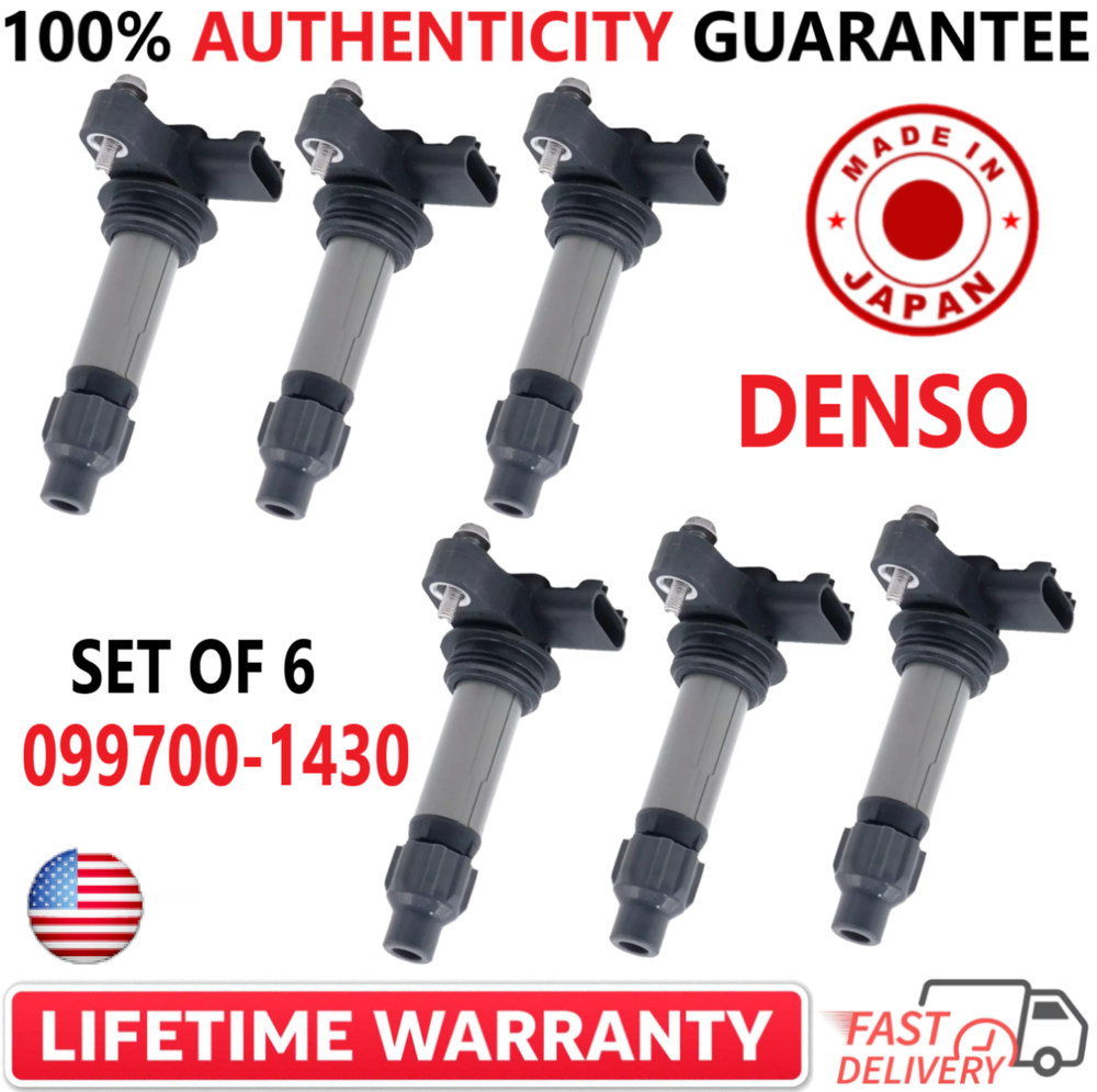 x6 OEM DENSO Ignition Coils For 2007-15 Chevrolet Buick Pontiac GMC, 099700-1430