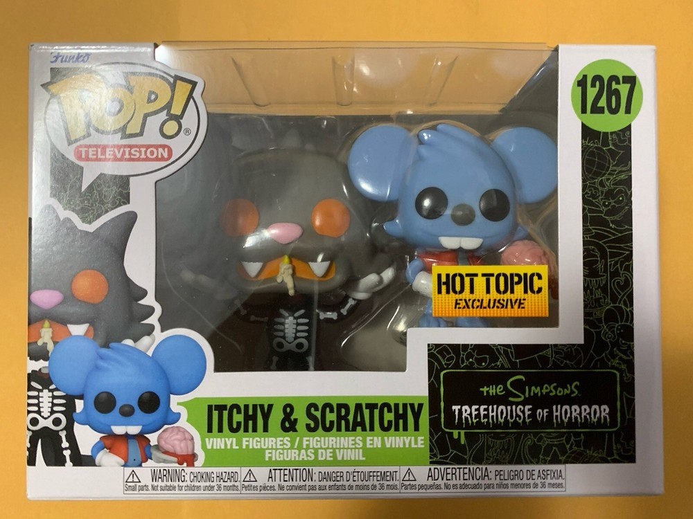 Funko Pop Itchy & Scratchy #1267 The Simpsons Treehouse of Horror HOT TOPIC