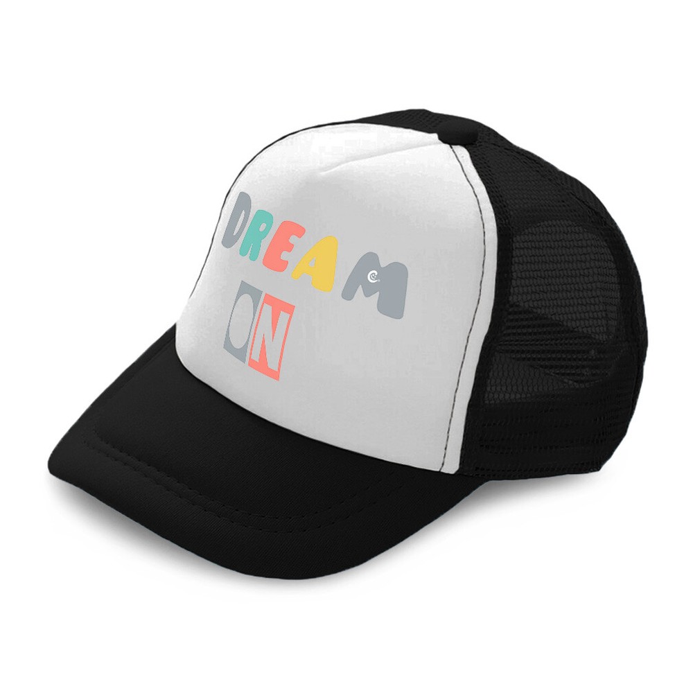 Kids Trucker Hat Dream on Polyester Boys Caps & Girls Caps Adjustable