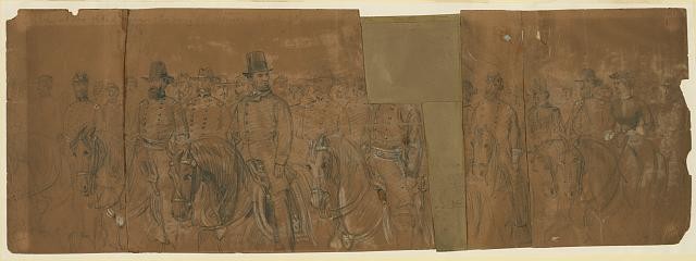 Grand Review,Army of the Potomac,American Civil War,Alfred Rudolph Waud,1863