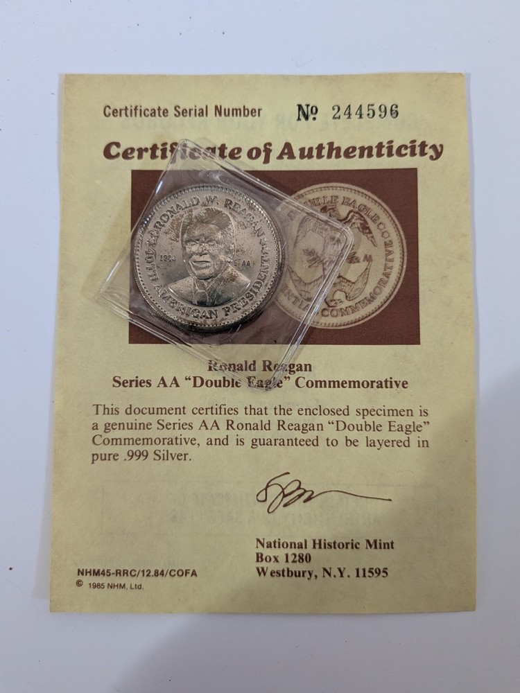 National Historic Mint - Ronald Reagan Presidential Medal - 1984 - Double Eagle