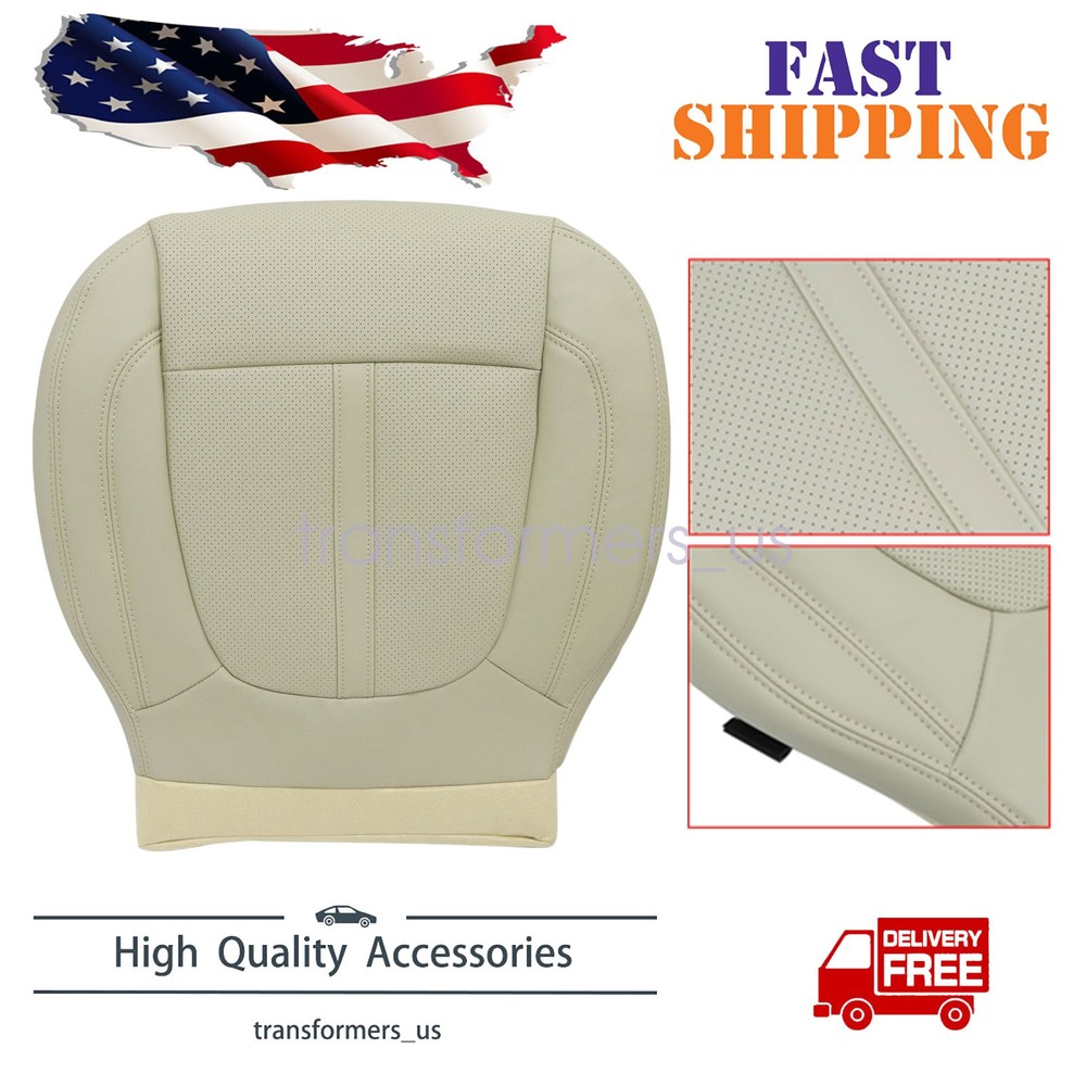 For 2017-2020 Lincoln MKZ Driver Side Bottom Perforated Leather Seat Cover Tan