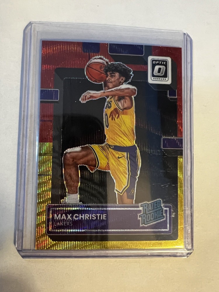 Max Christie Rookie Red Gold Wave /99 Donruss Dallas Mavericks