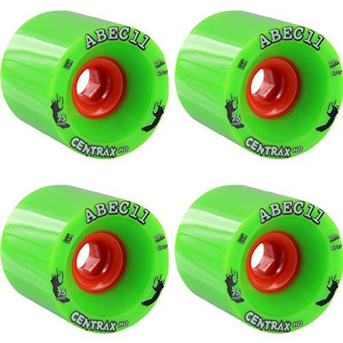 ABEC 11 Centrax HD Lime/Orange Skateboard Wheels - 75mm 74a (Set of 4)