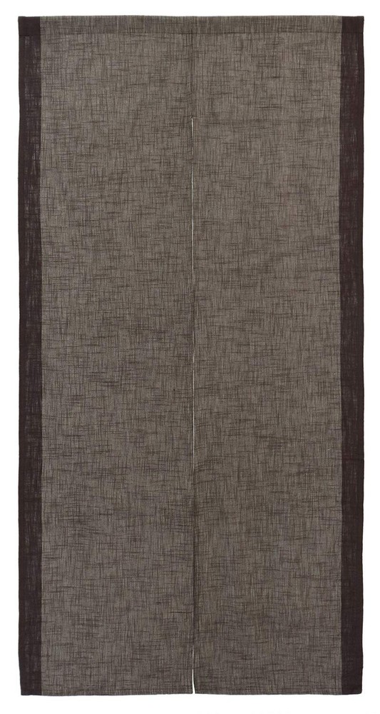 SunnyDayFabric Doorway Curtain W33.4 x H66.9 noren Tapestry Slabline (Brown)