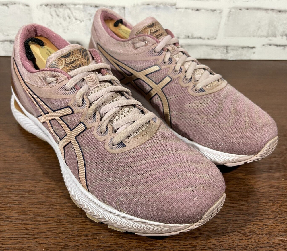 Asics Womens Gel Nimbus 22 Pink Running Shoes Athletic Sneakers Size 9.5