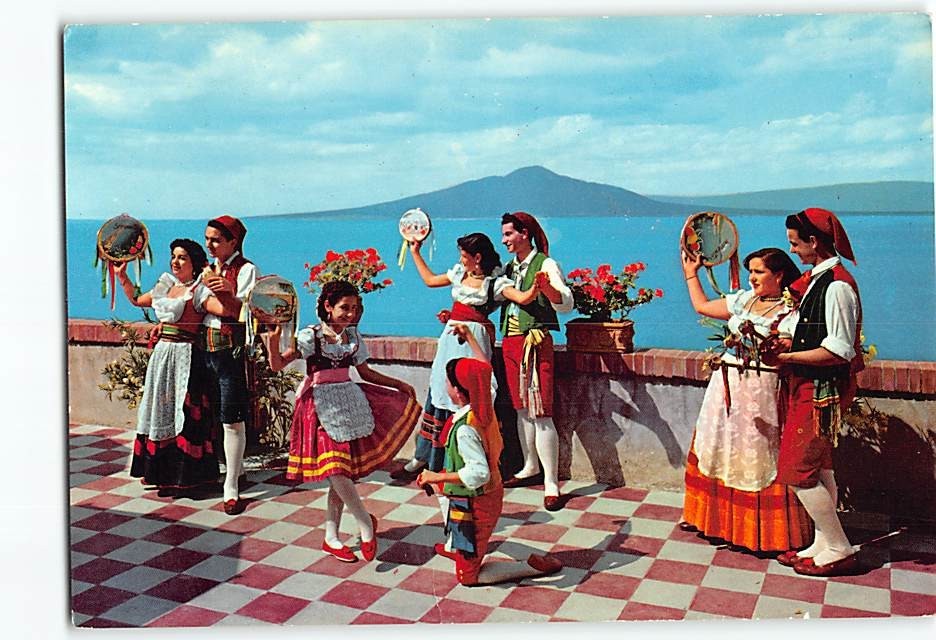 Postcard The Tarantella Sorrento Italy