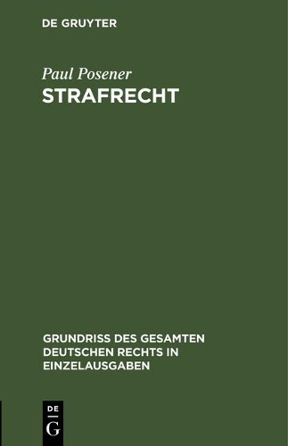 Paul Posener Strafrecht (Hardback)